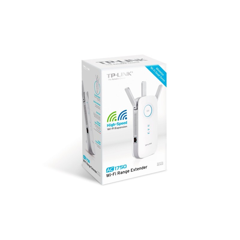 TP-Link RE450 moltiplicatore di rete Trasmettitore di rete Bianco 10, 100, 1000 Mbit s