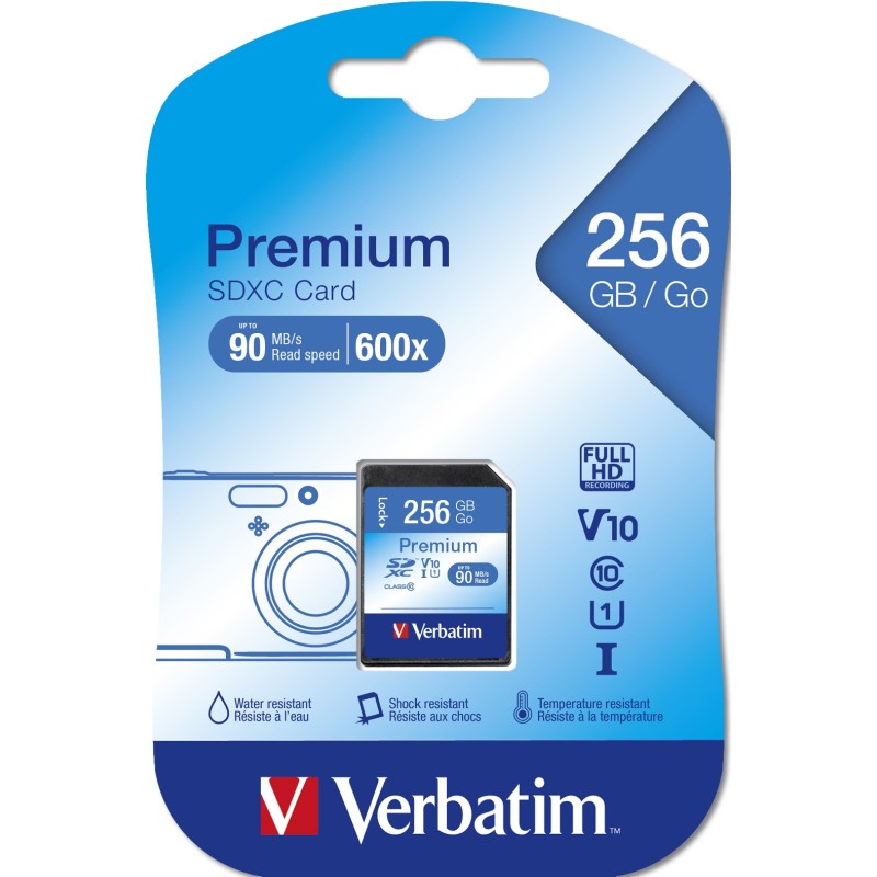 Verbatim Premium 256 GB SDXC UHS-I Classe 10