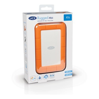 LaCie Rugged Mini disco rigido esterno 2 TB Arancione, Argento