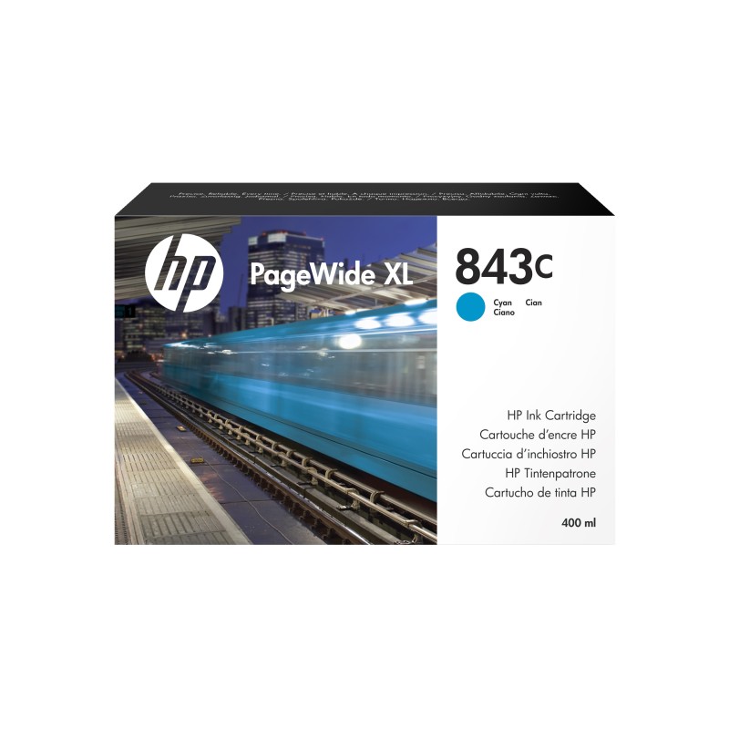 HP Cartuccia inchiostro ciano 843C PageWide XL da 400 ml