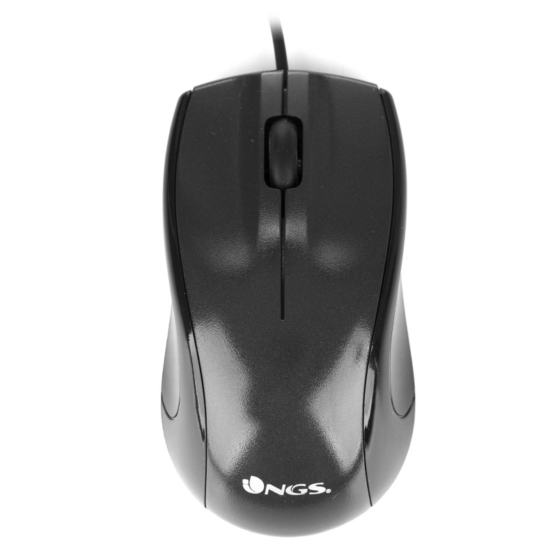 NGS Black Mist mouse Mano destra USB tipo A Ottico 800 DPI