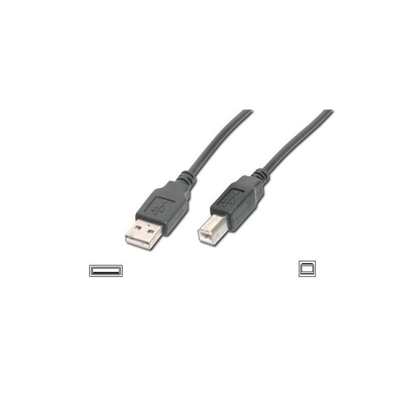 Digitus 3m USB2.0 A B cavo USB USB A USB B Nero