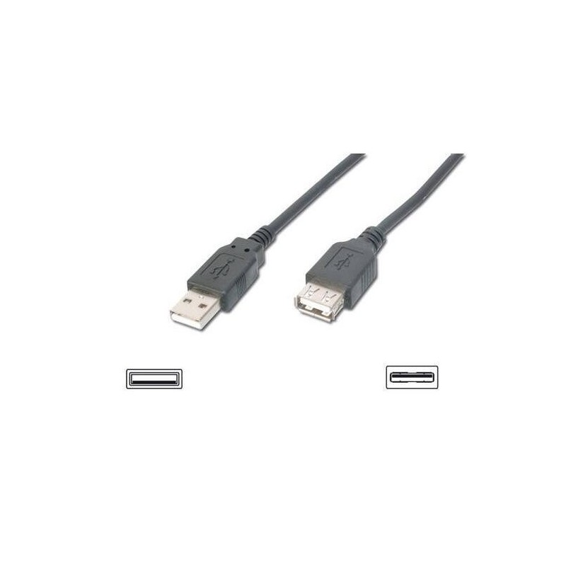 Digitus 5m USB2.0 cavo USB USB A Nero