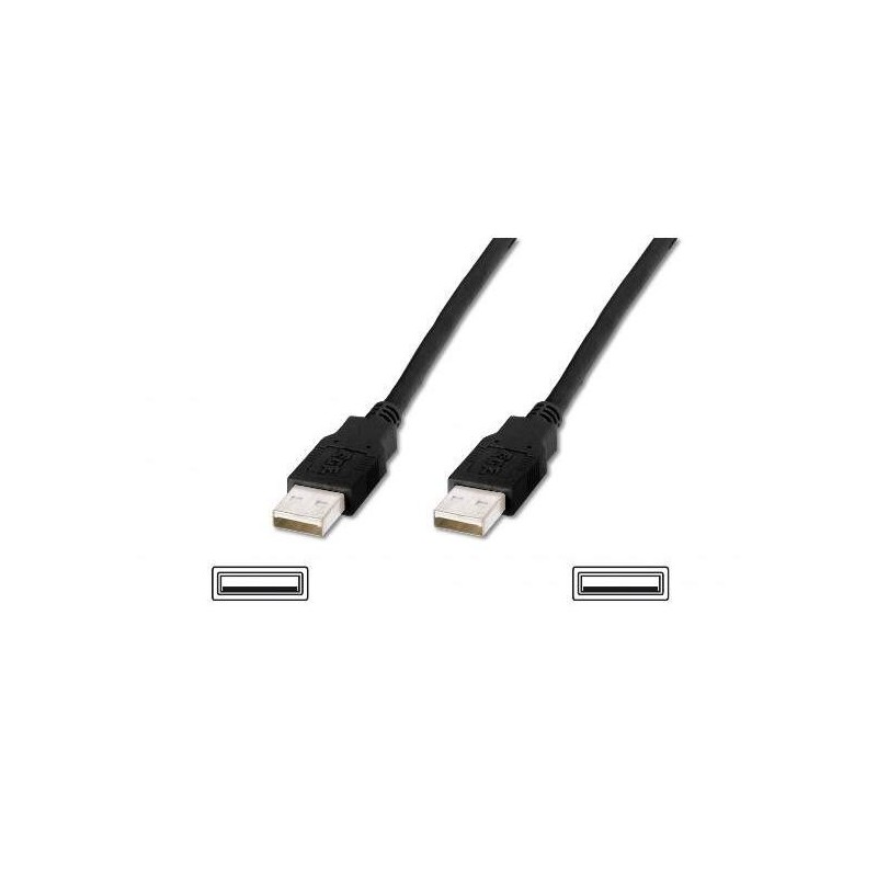 Digitus 1.8m USB2.0 A A cavo USB 1,8 m USB A Nero