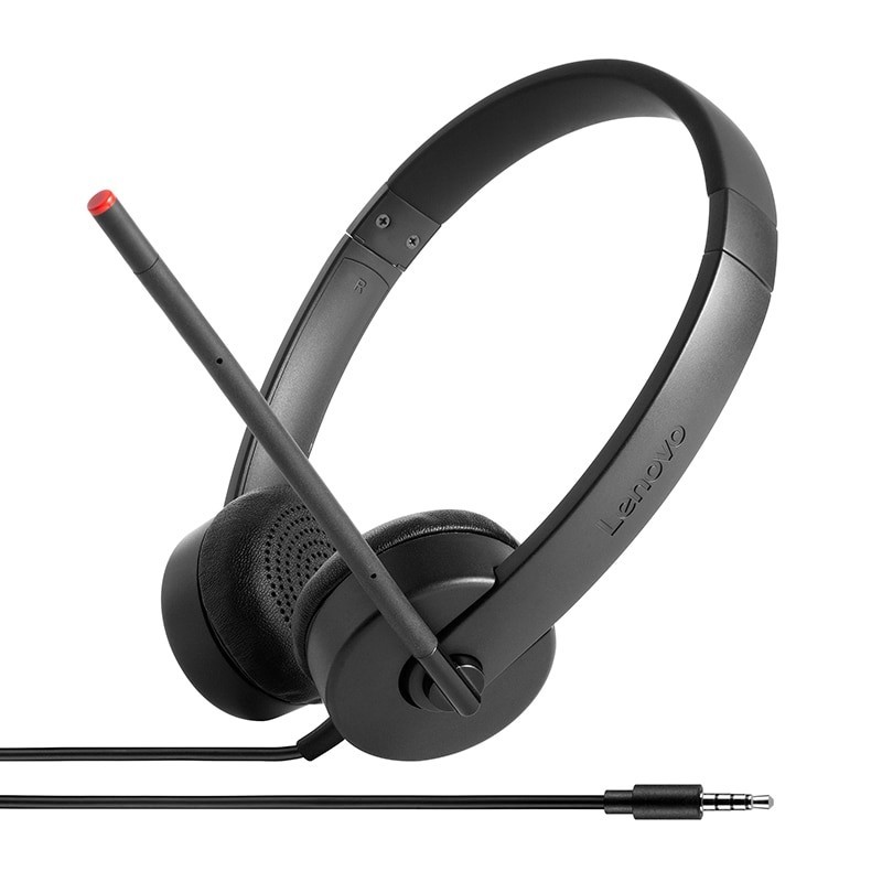 Lenovo Stereo Analog Auricolare Cablato A Padiglione Ufficio Nero