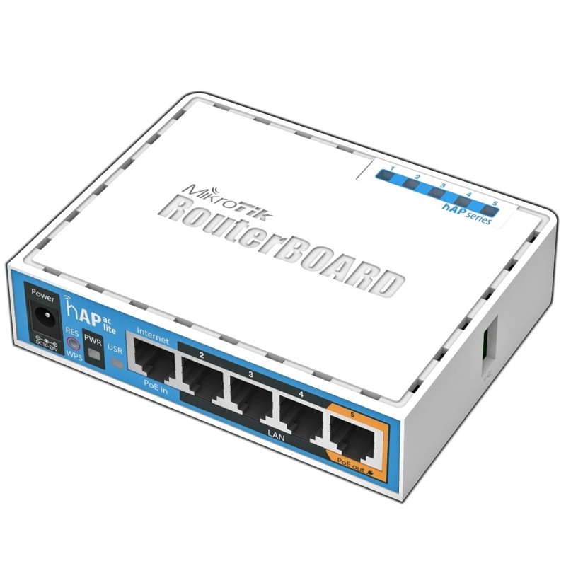 Mikrotik HAP ac lite 733 Mbit s Bianco Supporto Power over Ethernet (PoE)