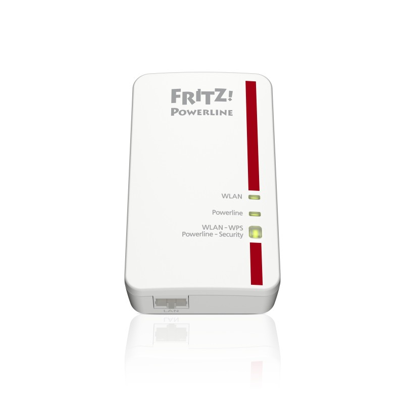 FRITZ!Powerline 1240E WLAN 1200 Mbit s Collegamento ethernet LAN Wi-Fi Rosso, Bianco 2 pz