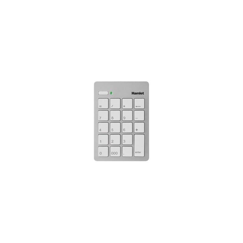 Hamlet Numeric Keypad tastierino numerico usb 2.0 argento