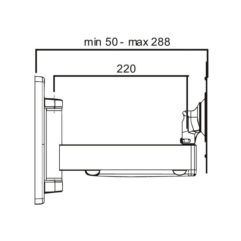 ITB OM06174 Supporto TV a parete 101,6 cm (40") Nero