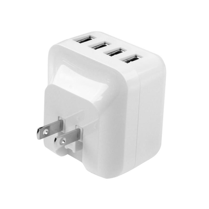 StarTech.com Caricatore da Parete a 4 porte USB con spine Internazionaili - 34W 6.8A - Bianco