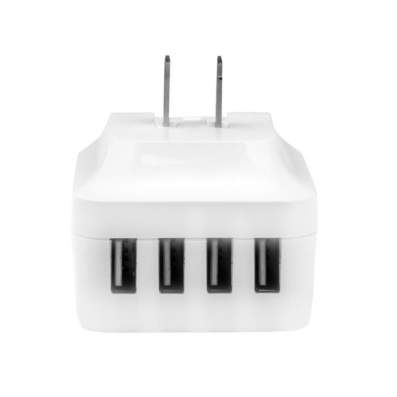 StarTech.com Caricatore da Parete a 4 porte USB con spine Internazionaili - 34W 6.8A - Bianco