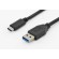 Digitus DK-300136-010S cavo USB 1 m USB 3.2 Gen 1 (3.1 Gen 1) USB C USB A Nero