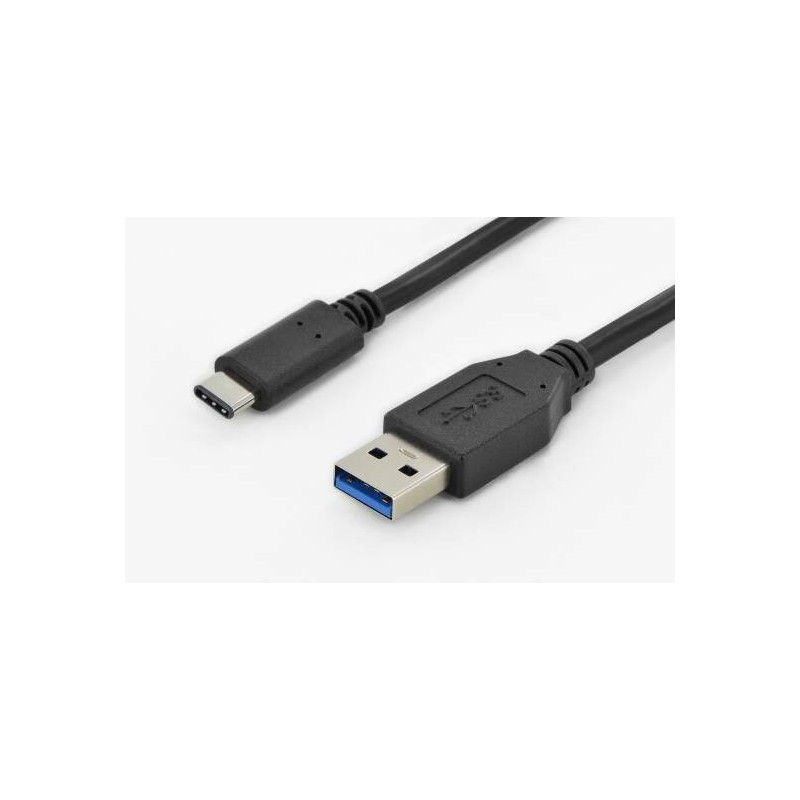 Digitus DK-300136-010S cavo USB 1 m USB 3.2 Gen 1 (3.1 Gen 1) USB C USB A Nero