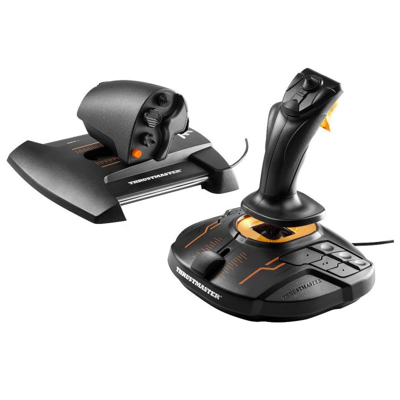 Thrustmaster T-16000M FCS Hotas Nero, Arancione USB Joystick Analogico Digitale MAC, PC