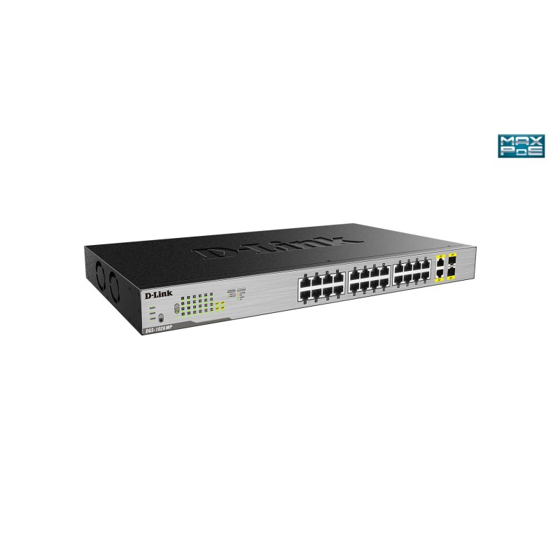 D-Link DGS-1026MP switch di rete Non gestito Gigabit Ethernet (10 100 1000) Supporto Power over Ethernet (PoE) Nero, Grigio