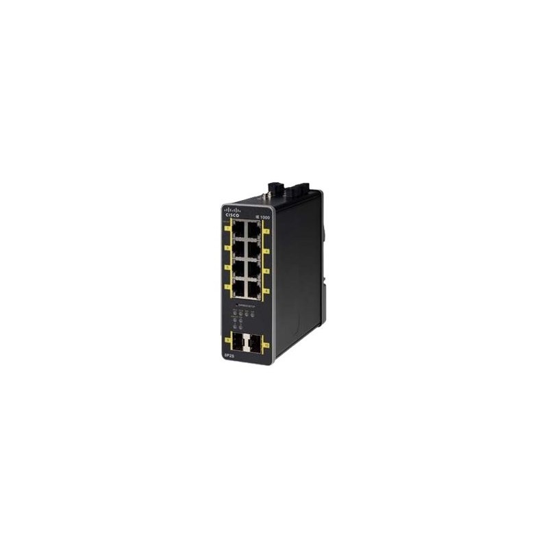 Cisco IE-1000-8P2S-LM switch di rete Gestito Gigabit Ethernet (10 100 1000) Supporto Power over Ethernet (PoE) Nero