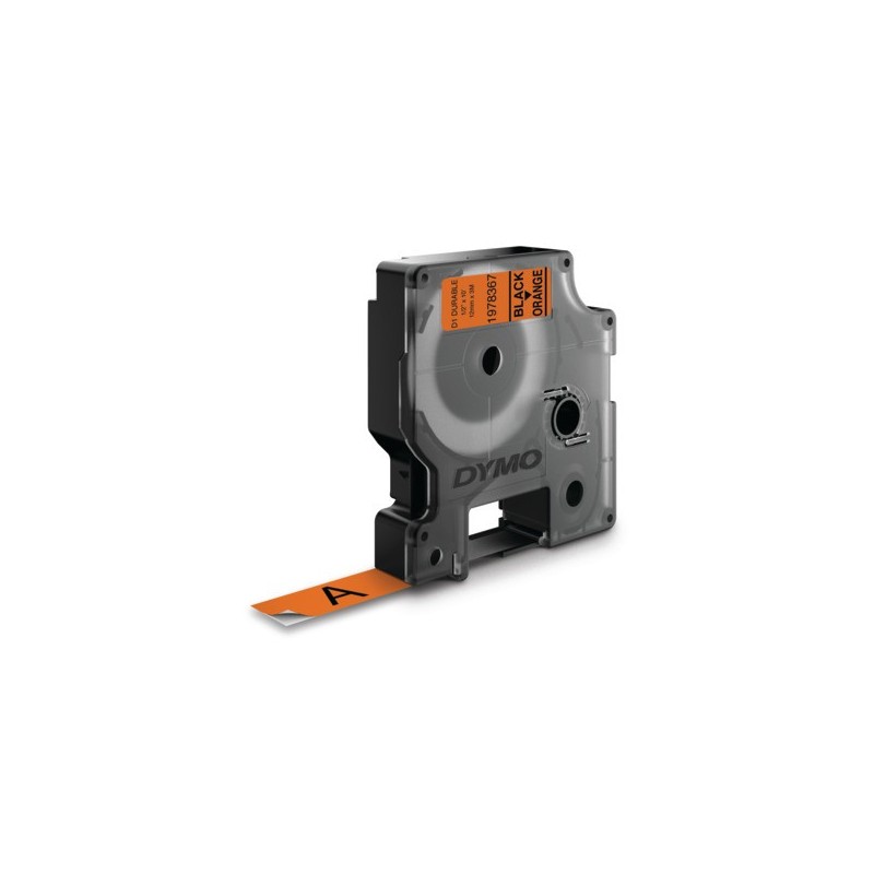 DYMO D1 - Durable Etichette - nero su arancio - 12mm x 3m