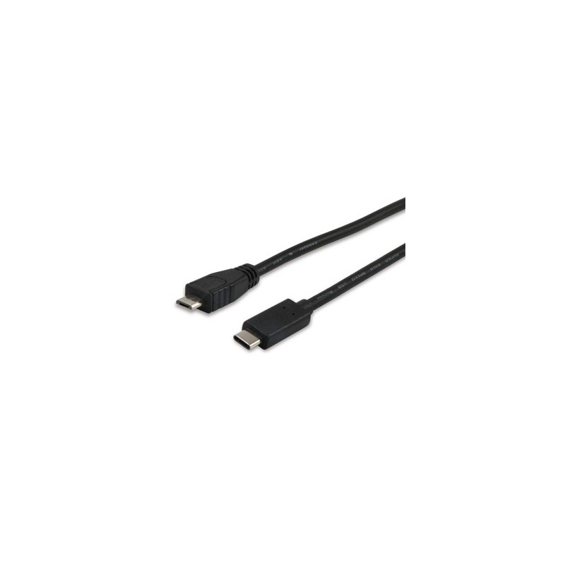 Equip 12888407 cavo USB 1 m USB 2.0 Micro-USB B USB C Nero