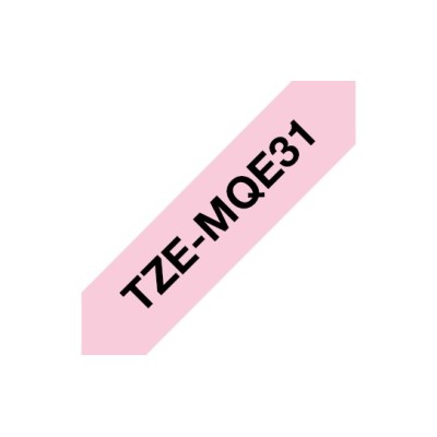 Brother TZEMQE31 nastro per etichettatrice Nero su rosa TZe
