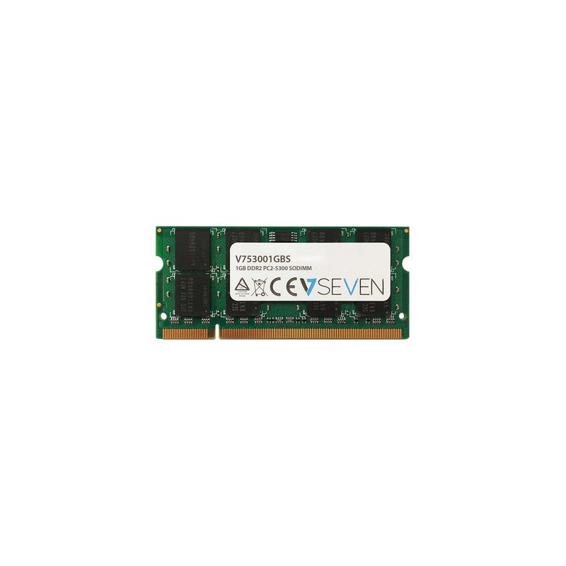 V7 1GB DDR2 PC2-5300 667Mhz SO DIMM Notebook Módulo de memoria - V753001GBS