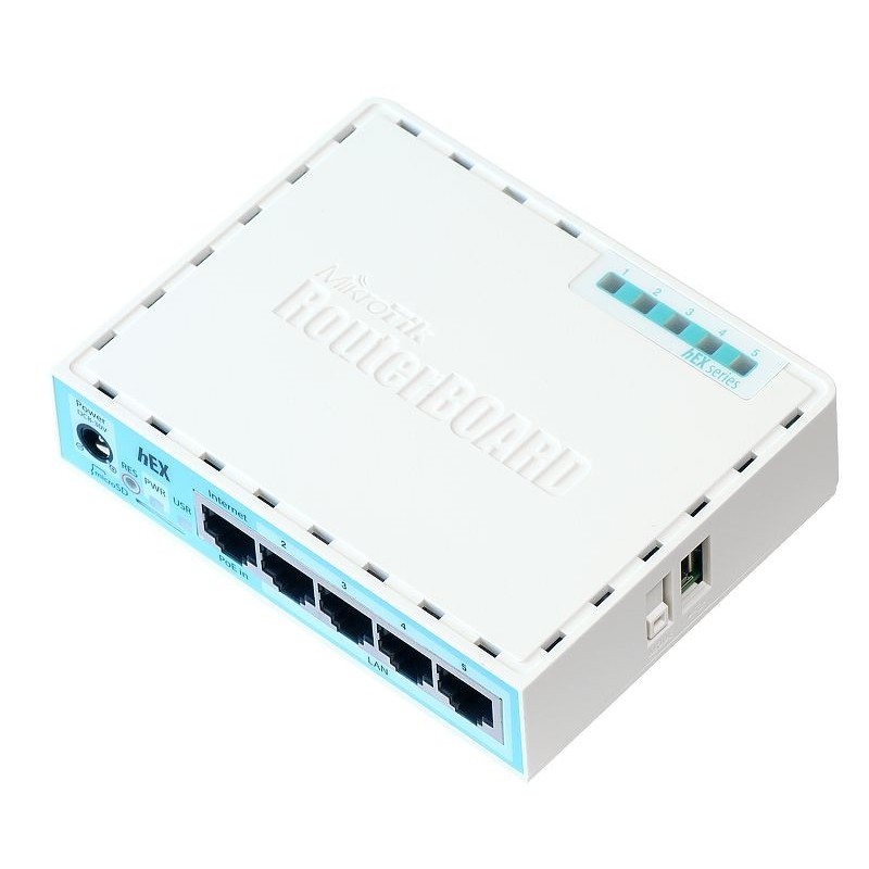 Mikrotik RB750GR3 router cablato Gigabit Ethernet Turchese, Bianco