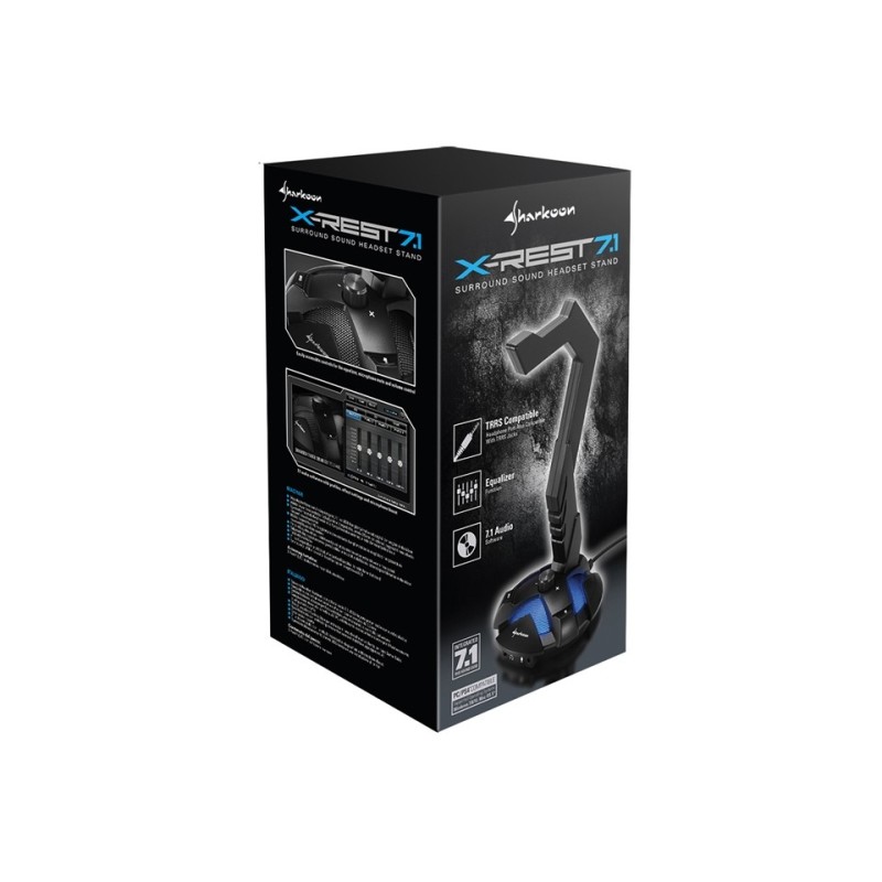 Sharkoon X-Rest 7.1 Supporto attivo Cuffie, Auricolare Nero