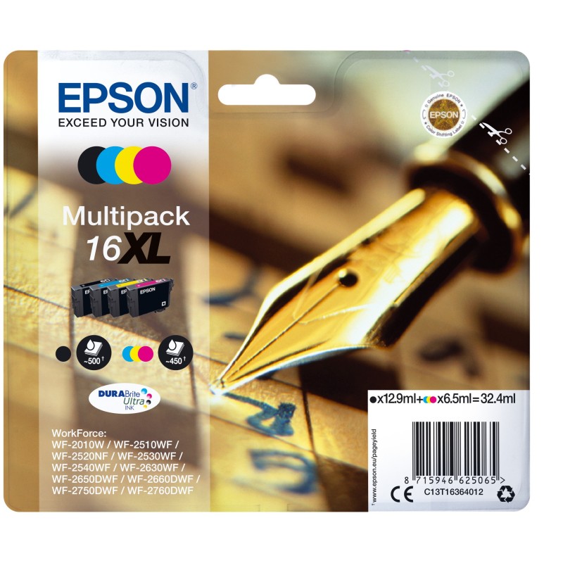 Epson Pen and crossword Multipack Penna e cruciverba 4 colori Inchiostri DURABrite Ultra 16XL