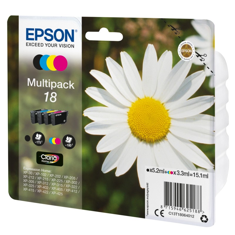 Epson Daisy Multipack Margherita 4 colori Inchiostri Claria Home 18