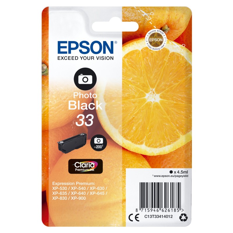 Epson Oranges Cartuccia Nero foto T33 Claria Premium