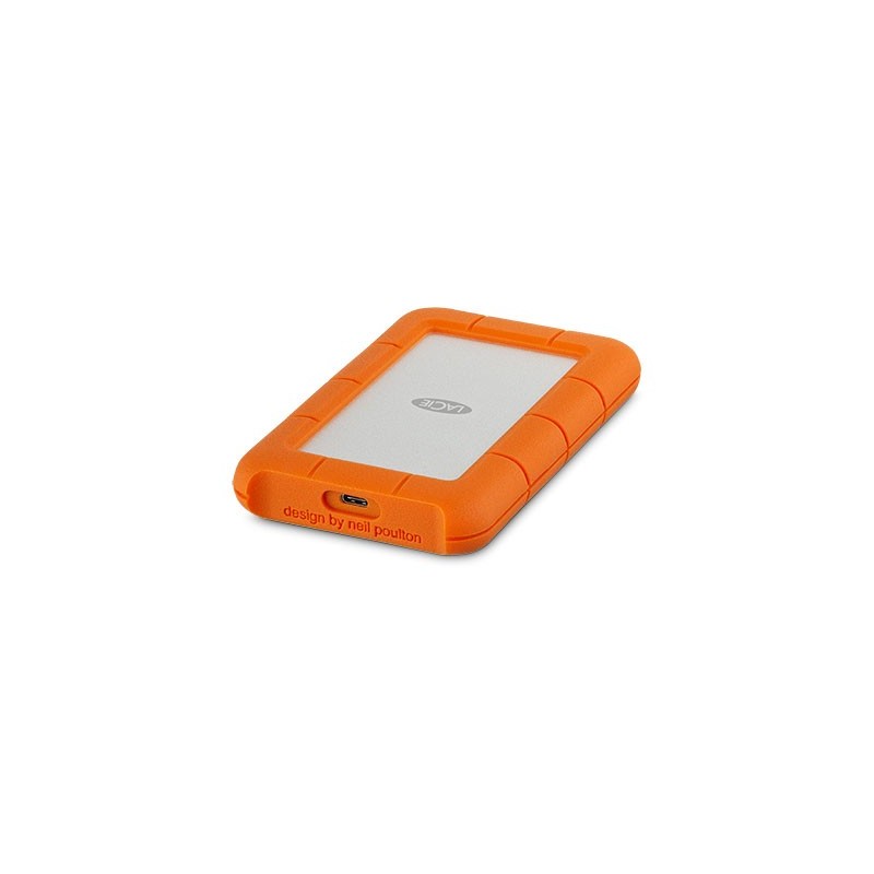 LaCie Rugged USB-C disco rigido esterno 2 TB Arancione, Argento