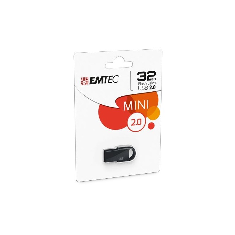 Emtec D250 Mini unità flash USB 32 GB USB tipo A 2.0 Nero