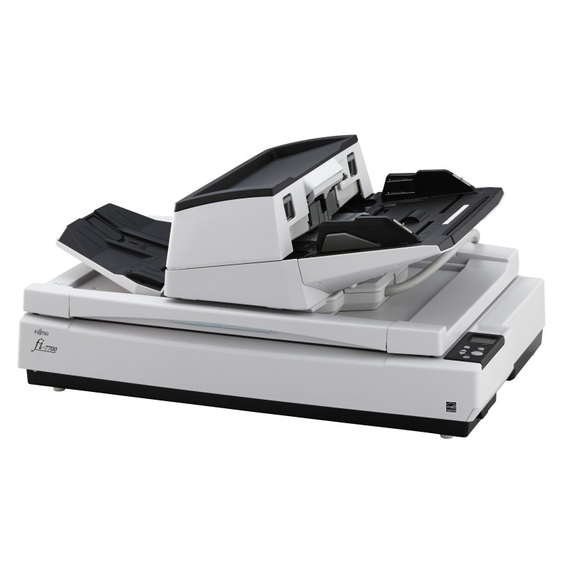 Fujitsu fi-7700 Scanner piano e ADF 600 x 600 DPI A3 Nero, Bianco