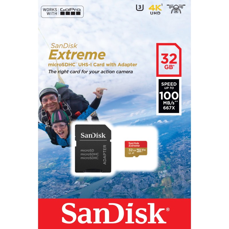 SanDisk Extreme 32 GB MicroSDHC UHS-I Classe 10