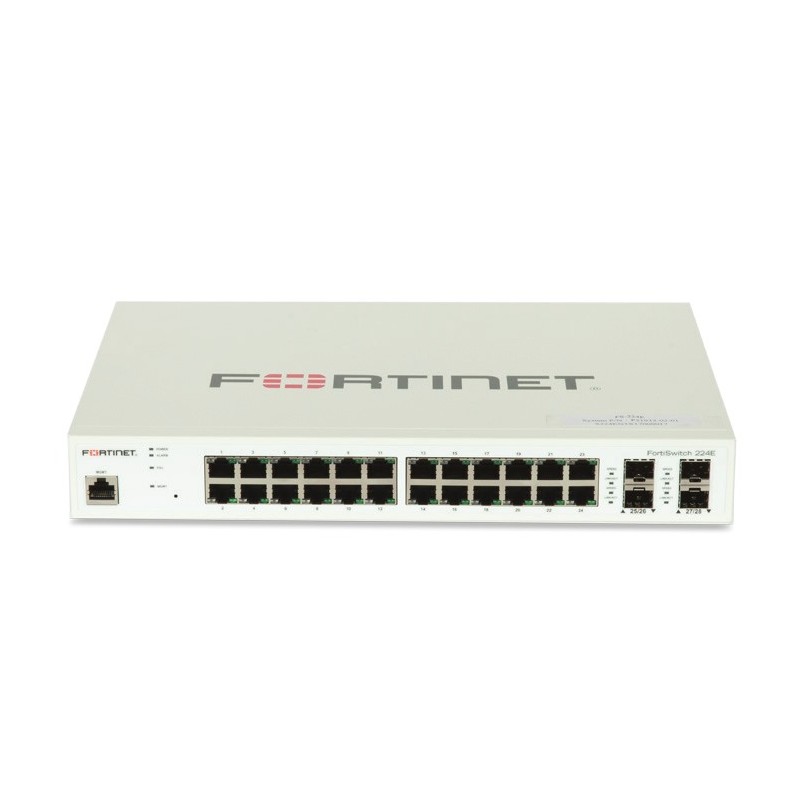 Fortinet FS-224E switch di rete Gestito L2 Gigabit Ethernet (10 100 1000) 1U Bianco