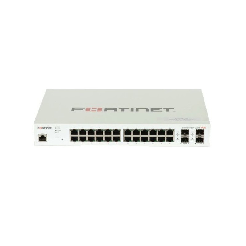 Fortinet FortiSwitch 224E-POE Gestito L2 L3 Gigabit Ethernet (10 100 1000) Supporto Power over Ethernet (PoE) 1U Bianco