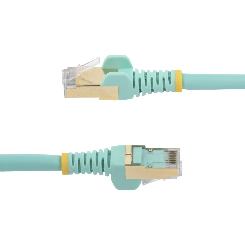 StarTech.com Cavo di Rete Ethernet Cat6a - Cavo Schermato STP da 1m - Turchese