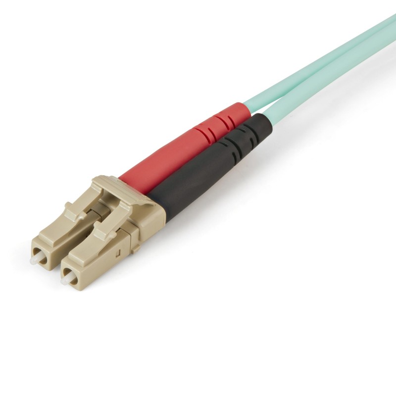 StarTech.com Cavo in fibra ottica multimodale da LC UPC a LC UPC OM4 da 2 m - Fibra LOMMF VCSEL Zipcord da 50 125 µm, Reti 100G