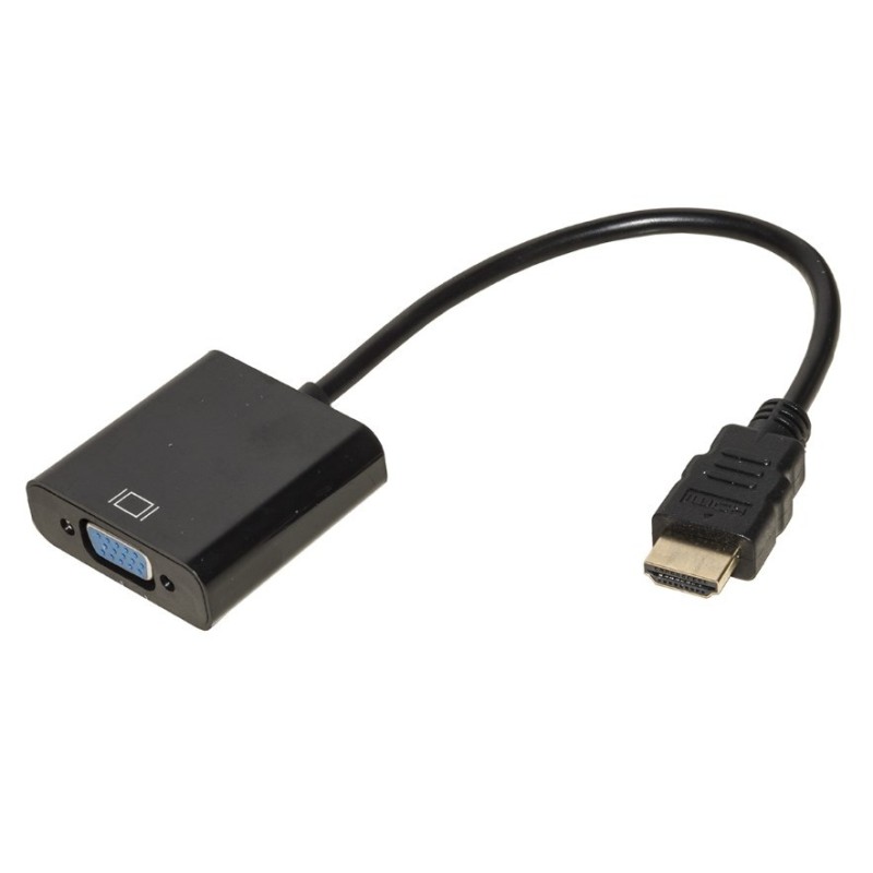 Link Accessori LKADAT10 cavo e adattatore video 0,15 m HDMI + 3.5mm VGA (D-Sub) + 3.5mm Nero