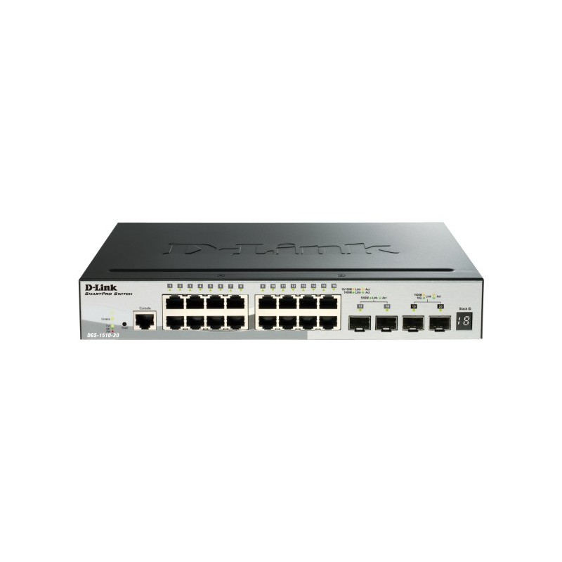 D-Link DGS-1510 Gestito L3 Gigabit Ethernet (10 100 1000) Supporto Power over Ethernet (PoE) Nero