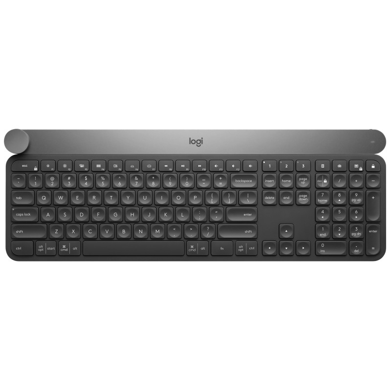 Logitech Craft Advanced keyboard with creative input dial tastiera RF senza fili + Bluetooth QWERTY Italiano Nero, Grigio