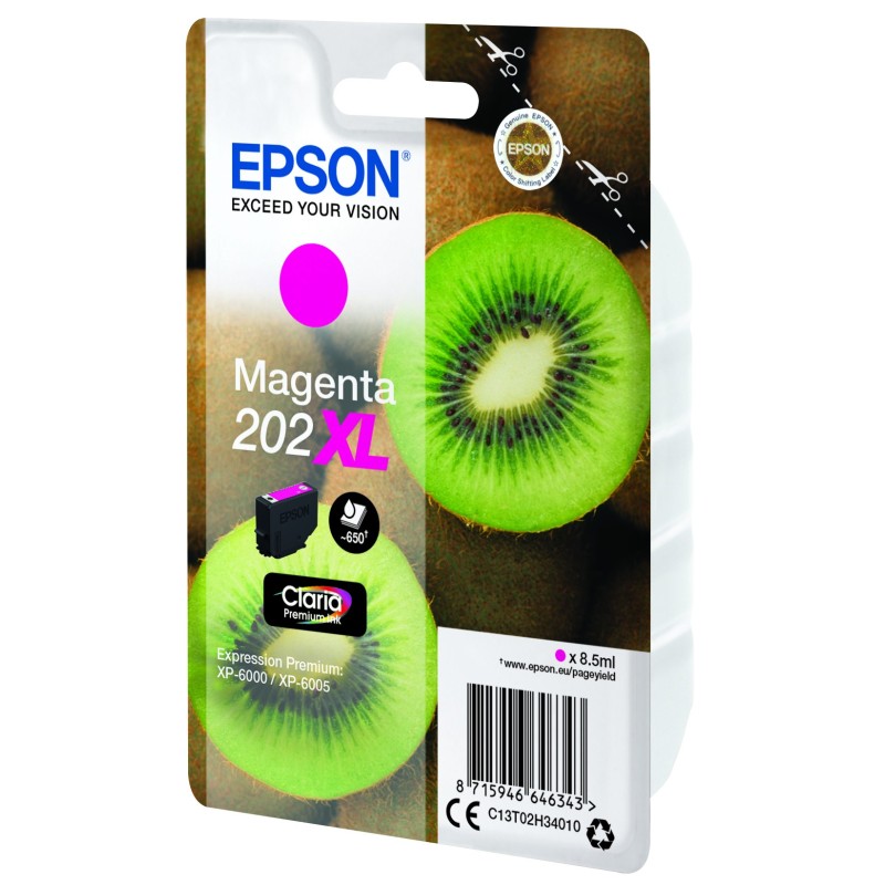 Epson Kiwi Singlepack Magenta 202XL Claria Premium Ink