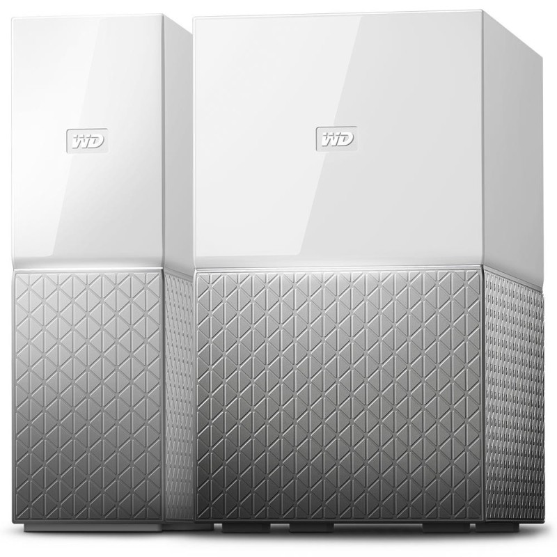 Western Digital MY CLOUD HOME Duo dispositivo di archiviazione cloud personale 6 TB Collegamento ethernet LAN Argento, Bianco