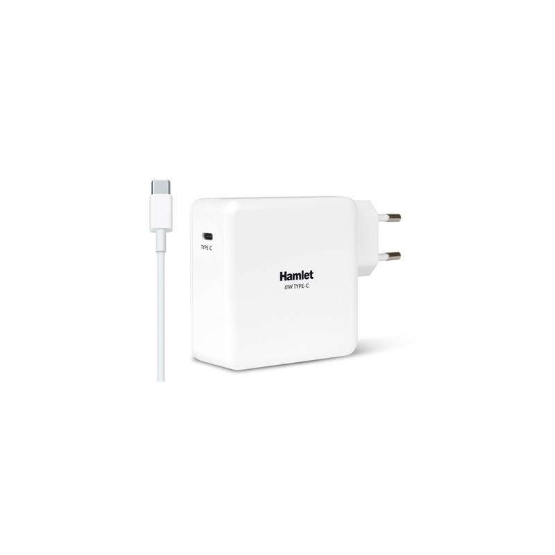 Hamlet 61W Type-C Charger alimentatore universale per notebook bianco