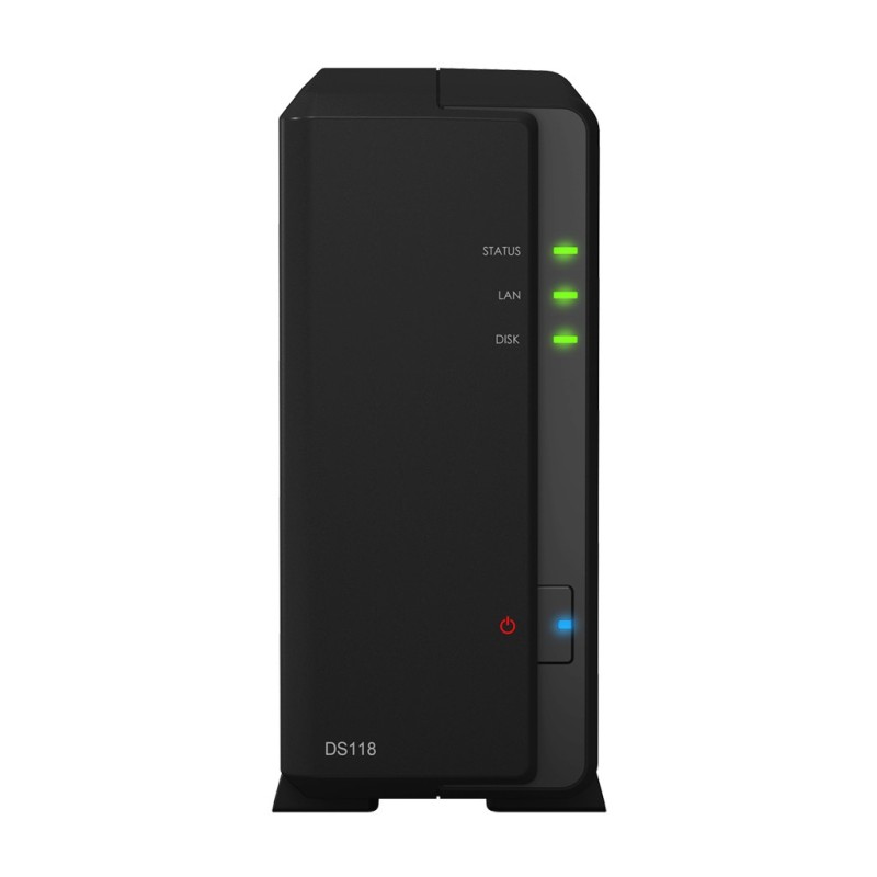 Synology DiskStation DS118 server NAS e di archiviazione Compatta Collegamento ethernet LAN Nero RTD1296