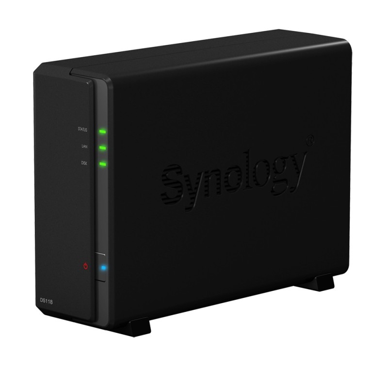 Synology DiskStation DS118 server NAS e di archiviazione Compatta Collegamento ethernet LAN Nero RTD1296