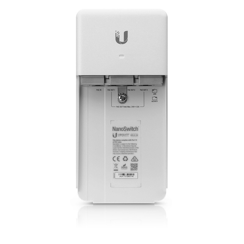 Ubiquiti NanoSwitch Gigabit Ethernet (10 100 1000) Supporto Power over Ethernet (PoE) Bianco