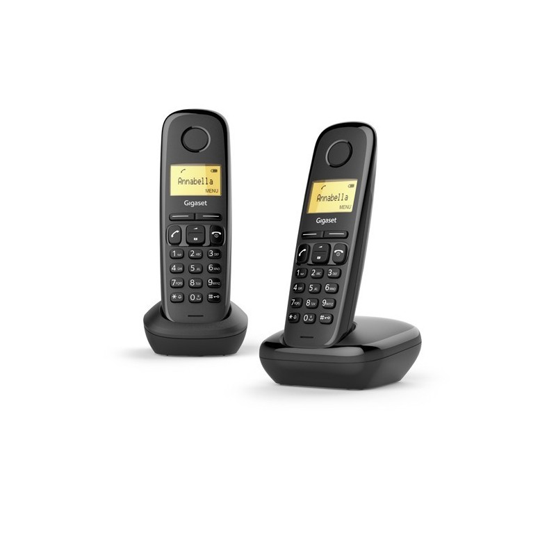 Gigaset A170 Duo Telefono analogico DECT Identificatore di chiamata Nero