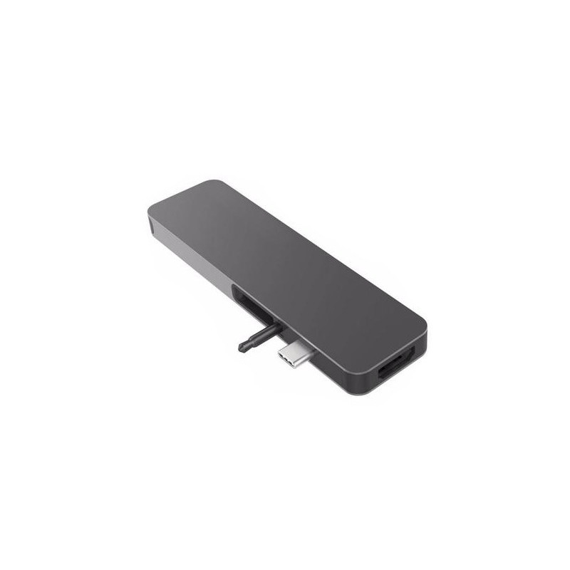 HYPER GN21D-GRAY replicatore di porte e docking station per laptop Grigio