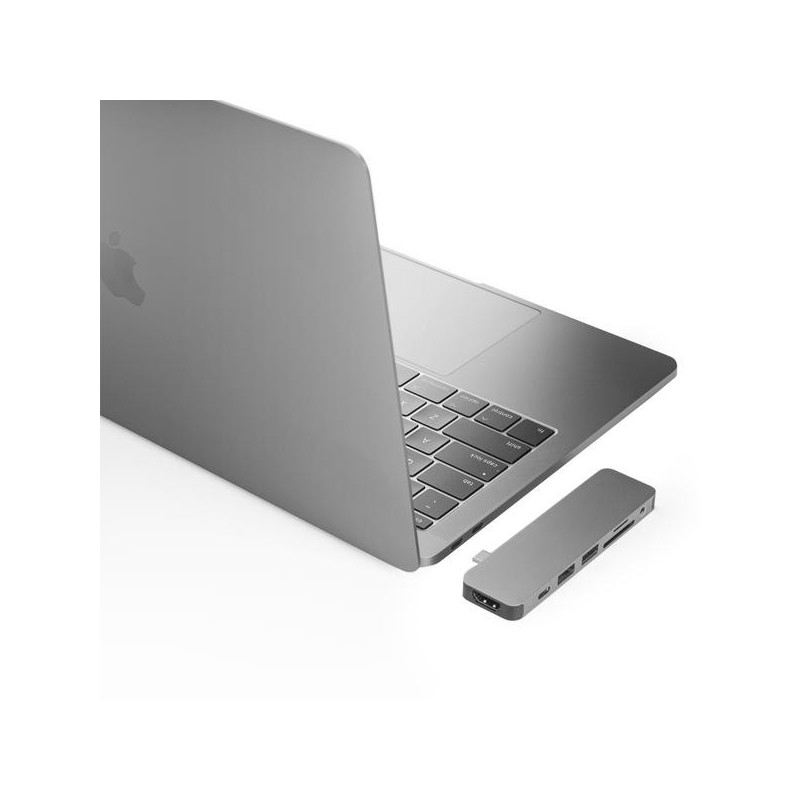 HYPER GN21D-GRAY replicatore di porte e docking station per laptop Grigio