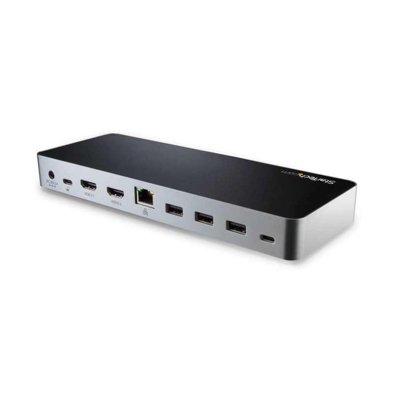 StarTech.com Docking Station USB-C per Doppio Monitor con Power Delivery 60W per Notebook Windows - Dock USB-Type C a HDMI DVI